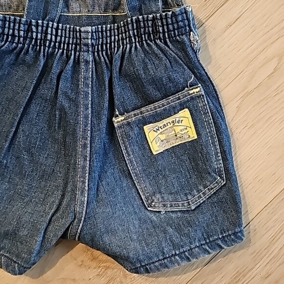 Vintage Wrangler Ice Cream Embroidered Denim Shortalls Overalls - Picture 6 of 9